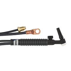 Radnor 64005670 9F Air Cooled Tig Torch With A Rigid 60 Degree Head With Valve, 125 Amps @ 60% Duty Cycle.