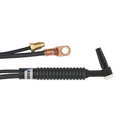 Radnor 64005660 9F Air Cooled Tig Torch With A Flexible 60 Degree Head, 125 Amps @ 60% Duty Cycle.
