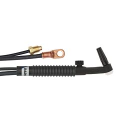 Radnor 64005665 9F Air Cooled Tig Torch With A Flexible 60 Degree Head With Valve, 125 Amps @ 60% Duty Cycle.