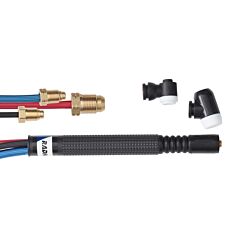 Radnor 64006122 225M-25-R 225 Amp Water Cooled Tig Torch With 180 Degree - 90 Degree Head And 25' Cable