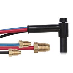 Radnor 64005795 22B-25 250 Amp Water Cooled Tig Machine Torch With 180 Degree Head And 25' Cable And 3" Body