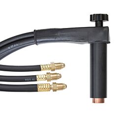 Radnor 64005866 27A-3 500 Amp Water Cooled Tig Torch With 180 Degree Head And 3' Cable And 9" Body