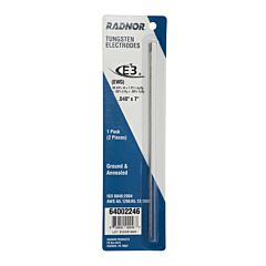 Radnor 64002246 4100" X 7" E3 Tungsten Electrode Ground (2 Per Package)