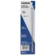 Radnor 64001970 116" X 7" Pure Tungsten Electrode Ground (2 Per Package)