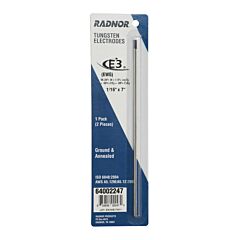 Radnor 64002247 116" X 7" E3 Tungsten Electrode Ground (2 Per Package)