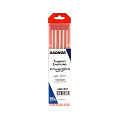 Radnor 64001957 316" X 7" 2% Thoriated Tungsten Electrode Ground (5 Sticks Per Package)