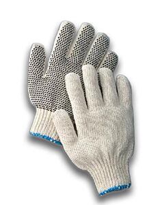 Radnor 64057184 Black Natural Medium Weight Cotton And Polyester Seamless Knit General Purpose Gloves With Knit Wrist, Size Large