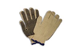 Radnor 64057185 Blacknatural Ladies Medium Weight Cotton And Polyester Seamless Knit General Purpose Gloves With Knit Wrist