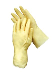 Radnor 64057815 Natural And Yellow 18 Mil Latex Chemical Resistant Gloves, Size X-Large