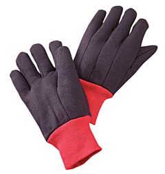 Radnor 64057136 Brown Standard Weight Cotton And Jersey And Polyester Clute Cut General Purpose Gloves With Knit Wrist, Size X-Large