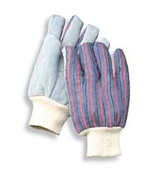 Radnor 64057509 Economy Grade Split Leather Palm Gloves With Canvas Back And Knit Wrist, Size Large
