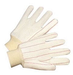 Radnor 64057389 White 18 Ounce Cottoncanvaspolyester Hot Mill Gloves With Knit Wrist, Size Large