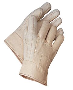 Radnor 64057200 Natural Medium Weight Cotton Hot Mill Gloves With Band Top Cuff