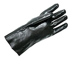 Radnor 64057805 Black Pvc Chemical Resistant Gloves, 12" Semi-Rough Grip, Size Large