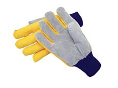 Radnor 64057533 Shoulder Split Leather Palm Gloves With Canvas Back And Knit Wrist, Size Large