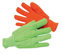 Radnor 64057282 Hi-Viz Orange 18 Ounce Canvas Cotton Polyester Hot Mill Gloves With Knit Wrist, Size Large