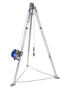 3M Dbi-Sala 8301030 7 Ft. (2.1M) Aluminum Tripod And Sealed-Blok 3-Way Srl With 50 Ft. (15M) Of 3/16" (5Mm) Galvanized Steel Wire Rope, Mounting Bracket And Carrying Bag