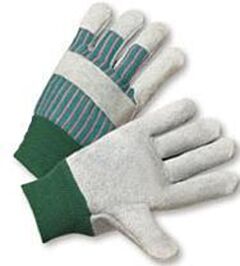 Radnor 64057536 Split Leather Palm Gloves With Canvas Back And Knit Wrist, Size Large