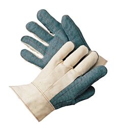 Radnor 64057199 Natural And Green Standard Weight Cotton Hot Mill Gloves With Gauntlet Cuff
