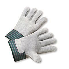 Radnor 64057525 Shoulder Split Leather Palm Gloves With Leather Back And Safety Cuff, Size Large