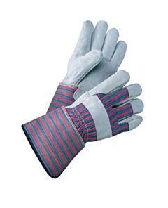 Radnor 64057547 Shoulder Split Leather Palm Gloves With Canvas Back And Gauntlet Cuff, Size X-Large