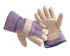 Radnor 64057916 Split Pigskin Palm Gloves With Canvas Back And Safety Cuff, Size Large