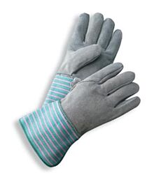 Radnor 64057526 Shoulder Split Leather Palm Gloves With Leather Back And Gauntlet Cuff, Size Large