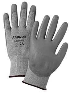 Radnor 64056926 13 Gauge High Performance Polyethylene Cut Resistant Gloves With Polyurethane Coating, Size Small