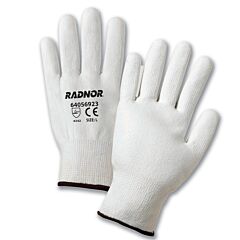 Radnor 64056922 13 Gauge High Performance Polyethylene Cut Resistant Gloves With Polyurethane Coating, Size Medium