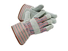 Radnor 64057856 Gray Select Shoulder Grade Leather Fleece Lined Cold Weather Gloves, Size Large