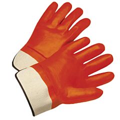 Radnor 64056101 Orange Pvc Jersey Lined Cold Weather Gloves, Size Large