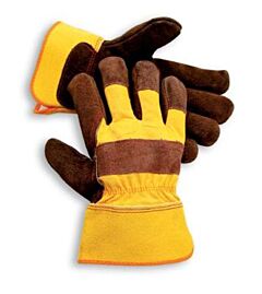Radnor 64057984 Shoulder Split Leather Palm Gloves With Canvas Back And Safety Cuff, Size Large
