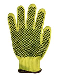 Radnor 64056987 Dupont Kevlar Brand Fiber Cut Resistant Gloves With Pvc Dot Coated Both Sides, Size Medium