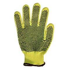 Radnor 64056988 Dupont Kevlar Brand Fiber Cut Resistant Gloves With Pvc Dot Coated Both Sides, Size Large
