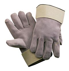 Radnor 64057578 Split Leather Palm Gloves With Leather Back And Safety Cuff, Size Large