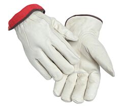 Radnor 64057414 White Cowhide Fleece Lined Cold Weather Gloves, Size Large