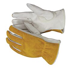 Radnor 64057343 Brown And Natural Premium Split Grain Cowhide Unlined Drivers Gloves, Size X-Large