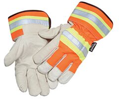 Radnor 64057033 Gray And Orange Pigskin And Polyester Thinsulate Lined Cold Weather Gloves, Size X-Large