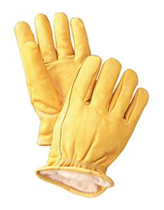 Radnor 64057450 Yellow Deerskin Thinsulate Lined Cold Weather Gloves, Size Medium