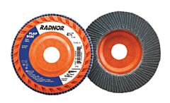 Radnor 64000952 4 1/2" X 7/8" 80 Grit Type 27 Flap Disc