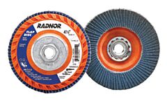Radnor 64000954 4 1/2" X 5/8" - 11" 40 Grit Type 27 Flap Disc