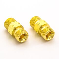 Radnor 64003996 916" - 18 B Lh Brass Fuel Gasoxygen Hose Coupler Set