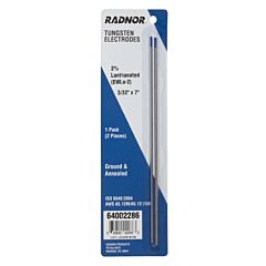 Radnor 64002286 332" X 7" 2% Lanthanated Tungsten Electrode Ground (2 Per Package)