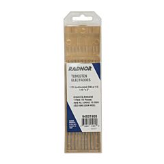 Radnor 64001900 116" X 3" 1.5% Lanthanated Tungsten Electrode Ground (10 Per Package)