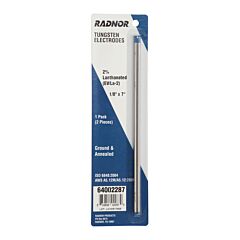 Radnor 64002287 18" X 7" 2% Lanthanated Tungsten Electrode Ground (2 Per Package)