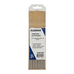 Radnor 64001902 18" X 3" 1.5% Lanthanated Tungsten Electrode Ground (10 Per Package)