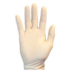 Radnor 64057885 Natural 4.5 Mil Latex Powder-Free Disposable Gloves (100 Gloves Per Box), Size Medium