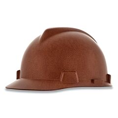 Msa 10204773 V-Gard Hydro Dip Finish Slotted Cap/Hat Assembly, Fas-Trac Iii Suspension, Cap, Italian Leather