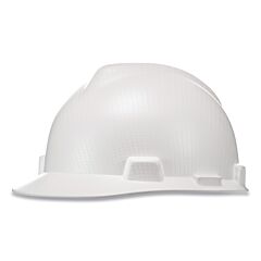Msa 10204776 V-Gard Hydro Dip Finish Slotted Cap/Hat Assembly, Fas-Trac Iii Suspension, Cap, Silver Carbon Fiber