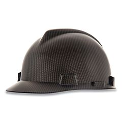 Msa 10204777 V-Gard Hydro Dip Finish Slotted Cap/Hat Assembly, Fas-Trac Iii Suspension, Cap, Sport Carbon Fiber